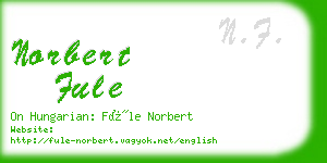 norbert fule business card